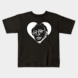 white bernie sanders heart Kids T-Shirt